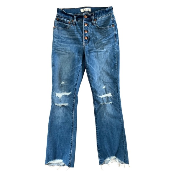 MADEWELL Cali Demi-Boot Jeans in Bronson Wash: Button-Front Edition Size 23 - Picture 5 of 9